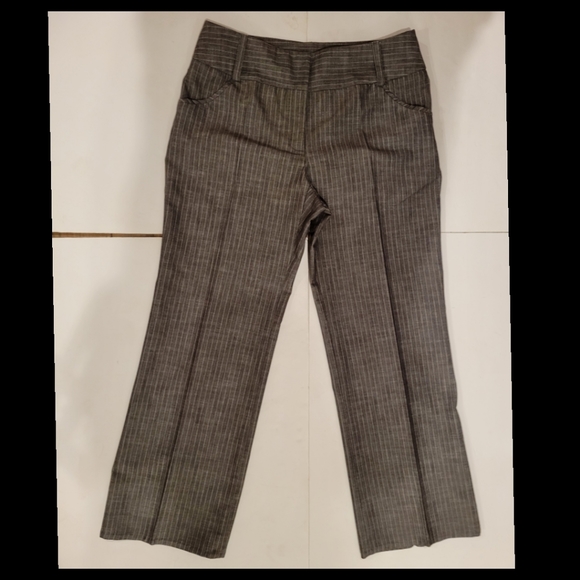 I.N. Studio Gray&White Pin-Stripe Career Pants 8P - Picture 3 of 8